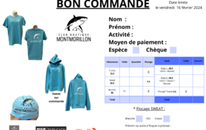 Commande vêtement du club