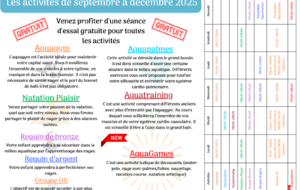 Flyer de nos activités : Septembre/Décembre 2025 !