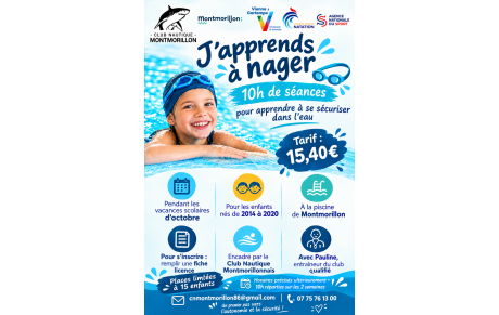 J'apprends à nager